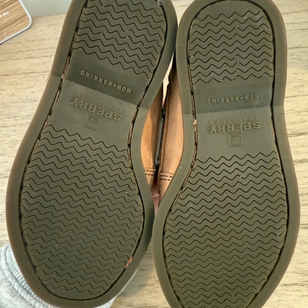 Sperry Tan/Brown Kids Moccasins